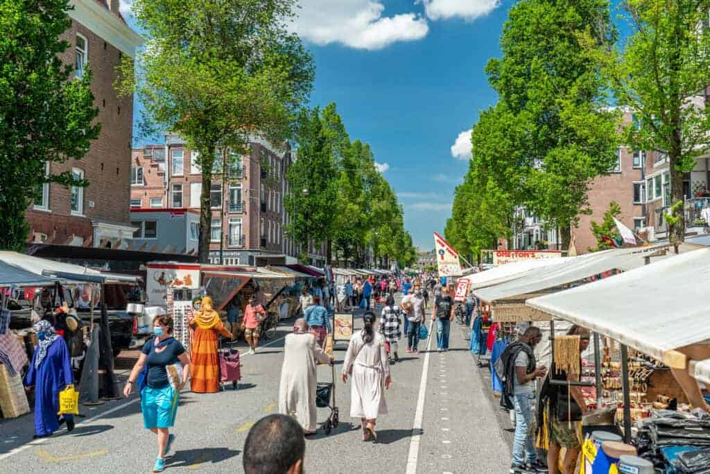 Dappermarkt in Amsterdam Oost
