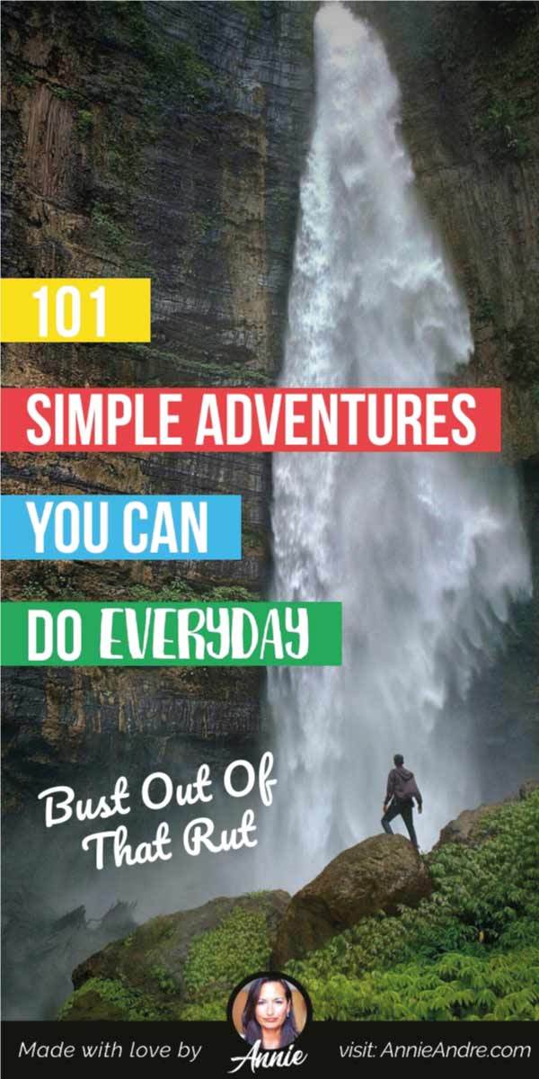 pintrest image for 101 adventures you can do everyday