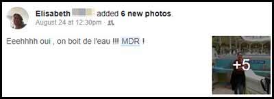 screenshot example of my friend using MDR on Facebook