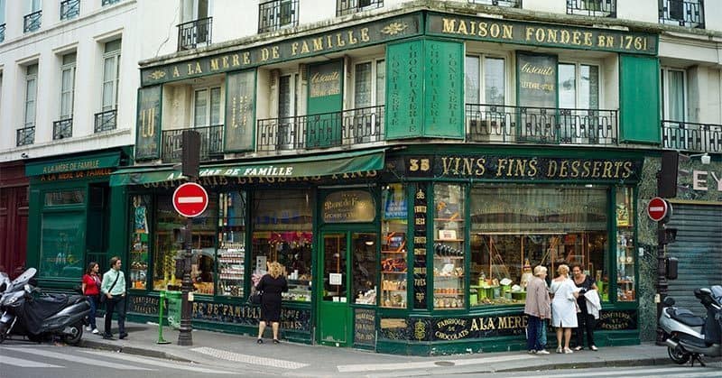 A visit to A-la-mere-de-famille, the oldest-chocolaterie sweet shop in Paris is a romantic thing to do as a couple