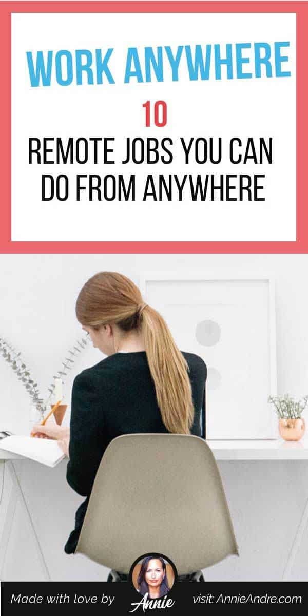 pintrest pin Work Anywhere: 10 Remote Jobs You Can Do From Anywhere