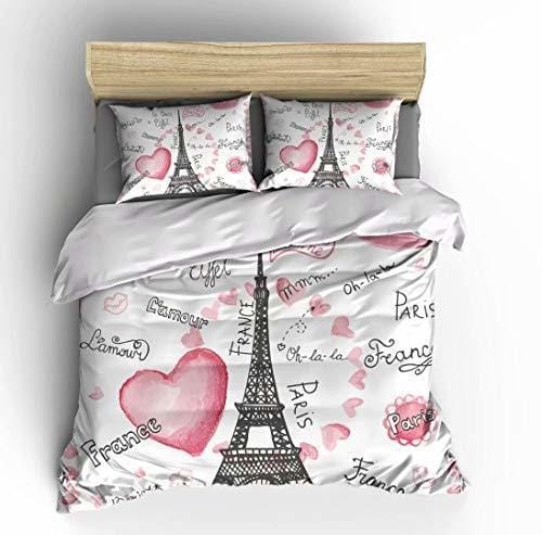 Paris Eiffel Tower Duvet Cover Set