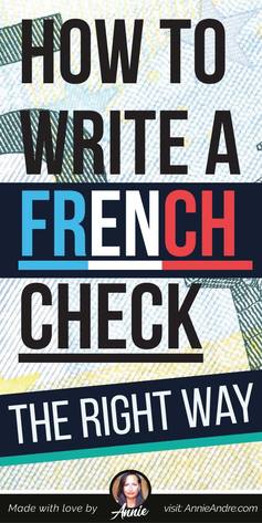 How To Write A French Bank Cheque In France The Right Way