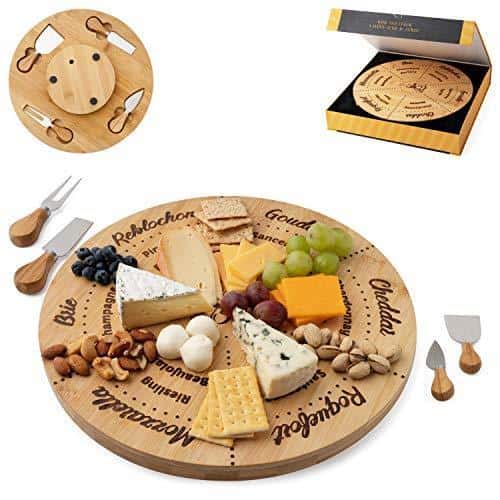 Wine Pairing Lazy Susan Cheese Board Set