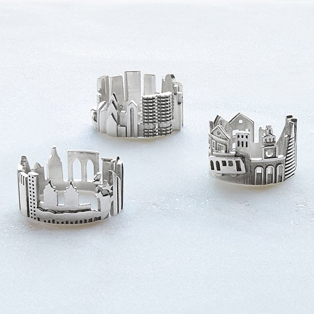 Cityscape Ring: Sterling Silver