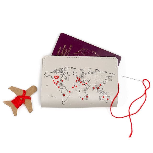Cross Stitch Passport Cover Holder