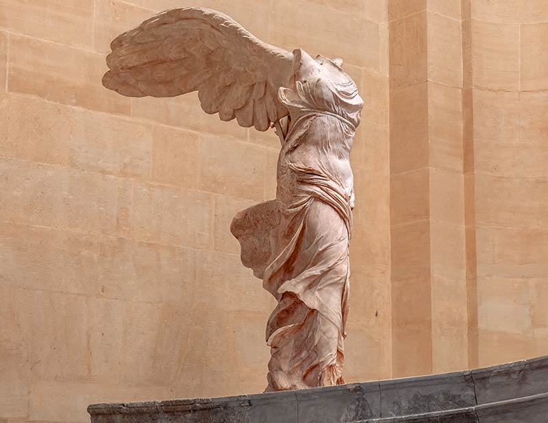 Nike: Greek winged goddess of victory at the Louvre