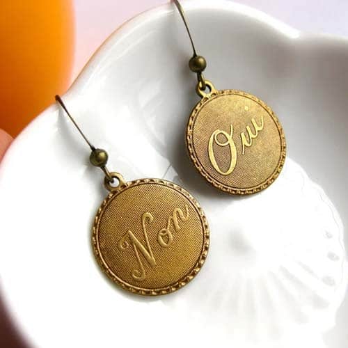 Oui and Non Charm Earrings