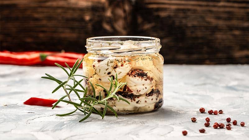 spicy marinated goat cheese olive oil