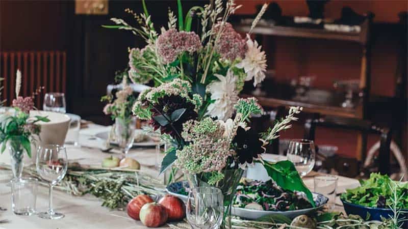 French gastronomy traditions surrounding the gastronomic meal of the French: Beautiful fancy dinner place setting