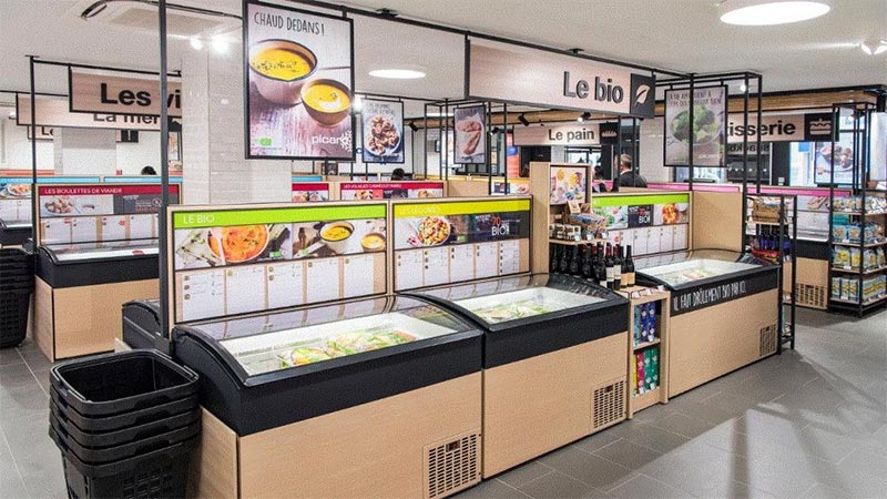 Picard; upscale ready made frozen meals and food store in France