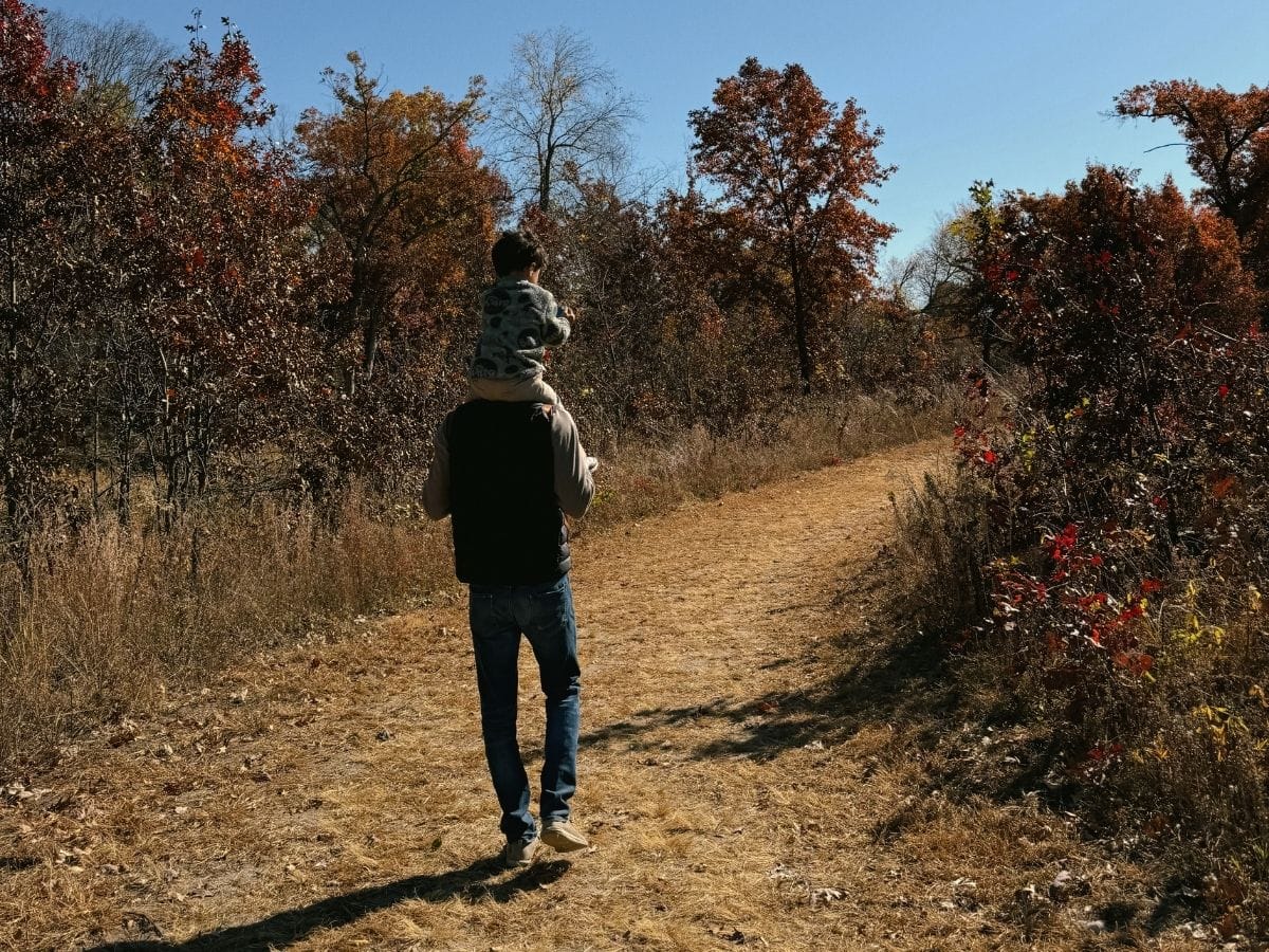 A father with their child.