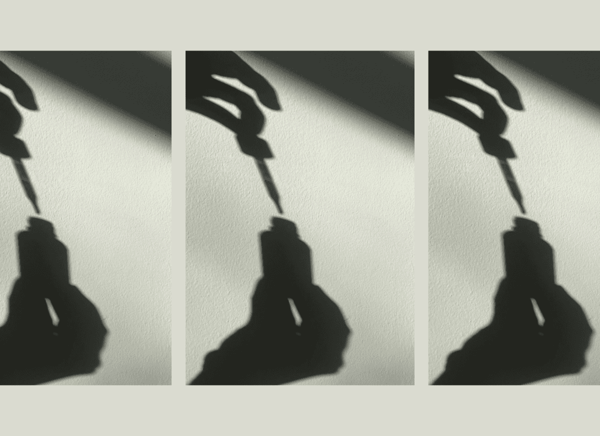 A person with an oil.