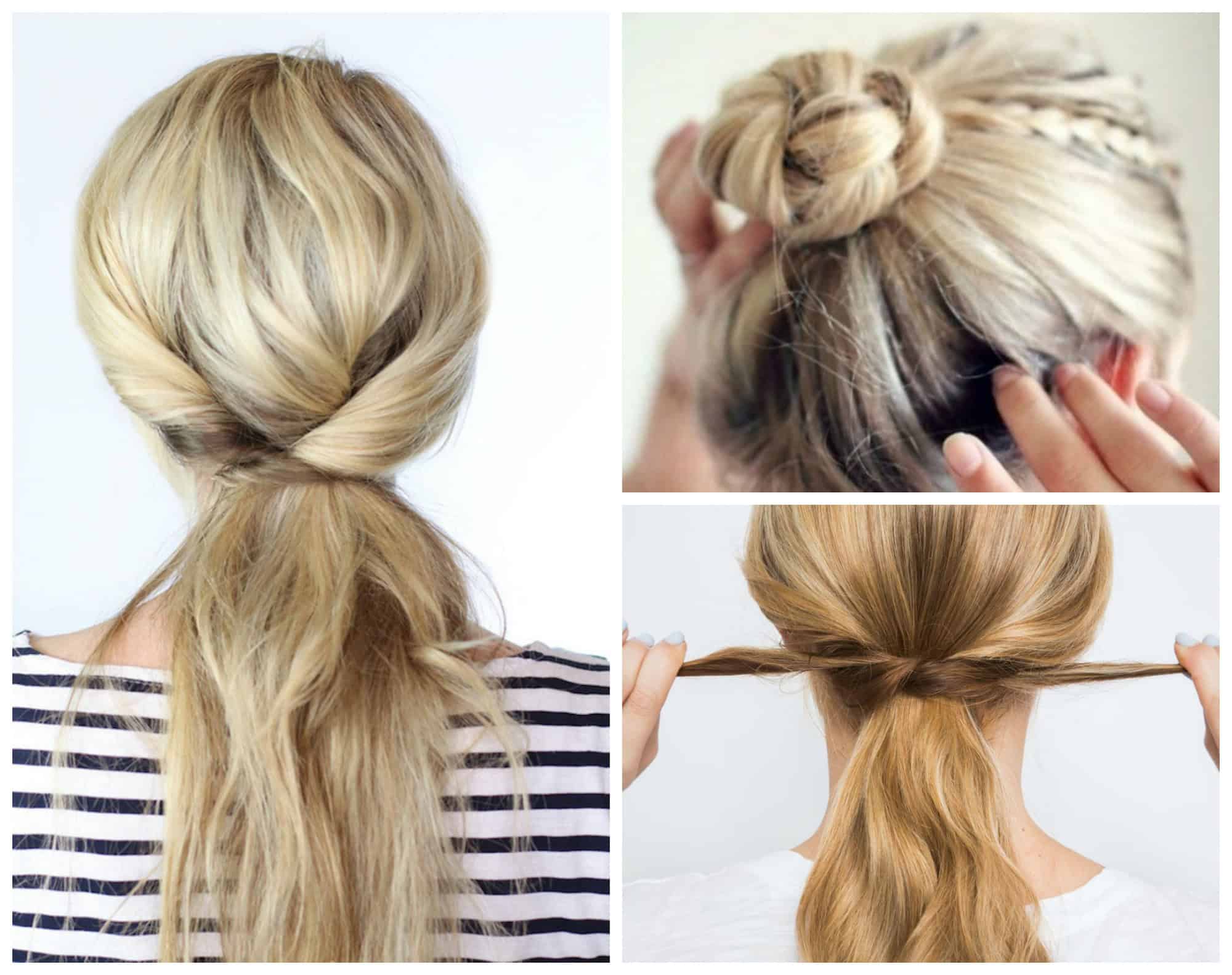 Some easy 5 minute hairstyles.