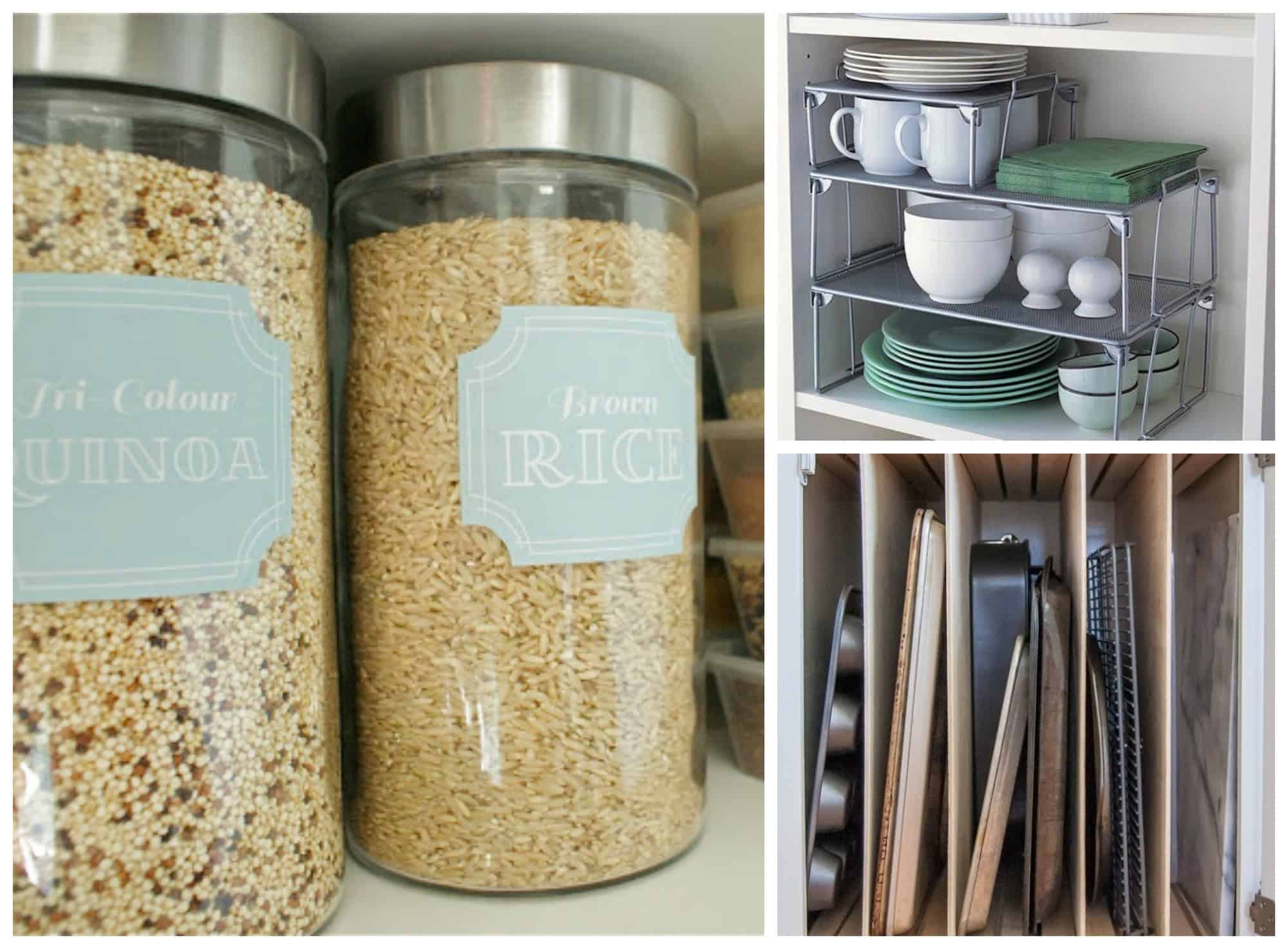 Some kitchen organization ideas.