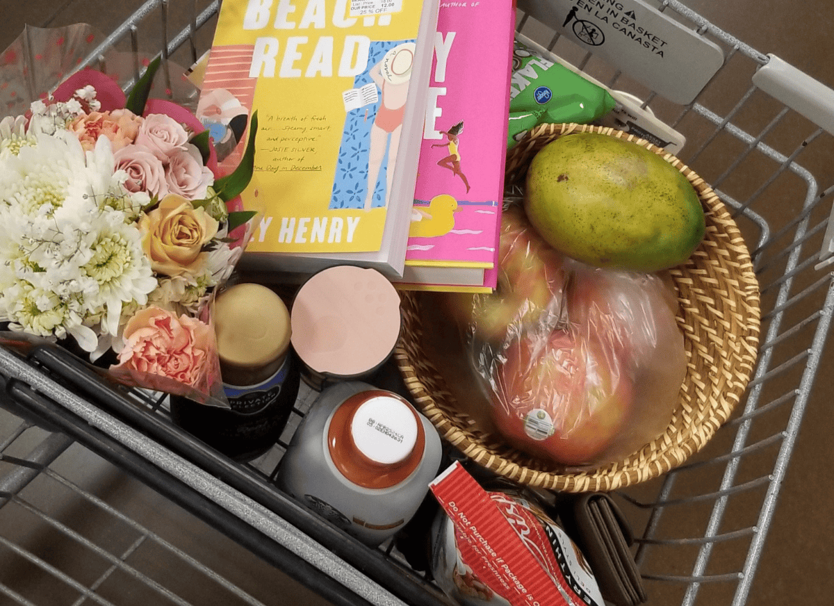 A person grocery shopping.
