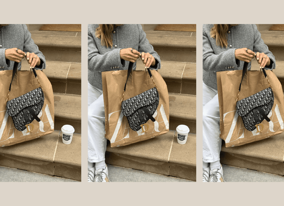 A woman who went clothes shopping.