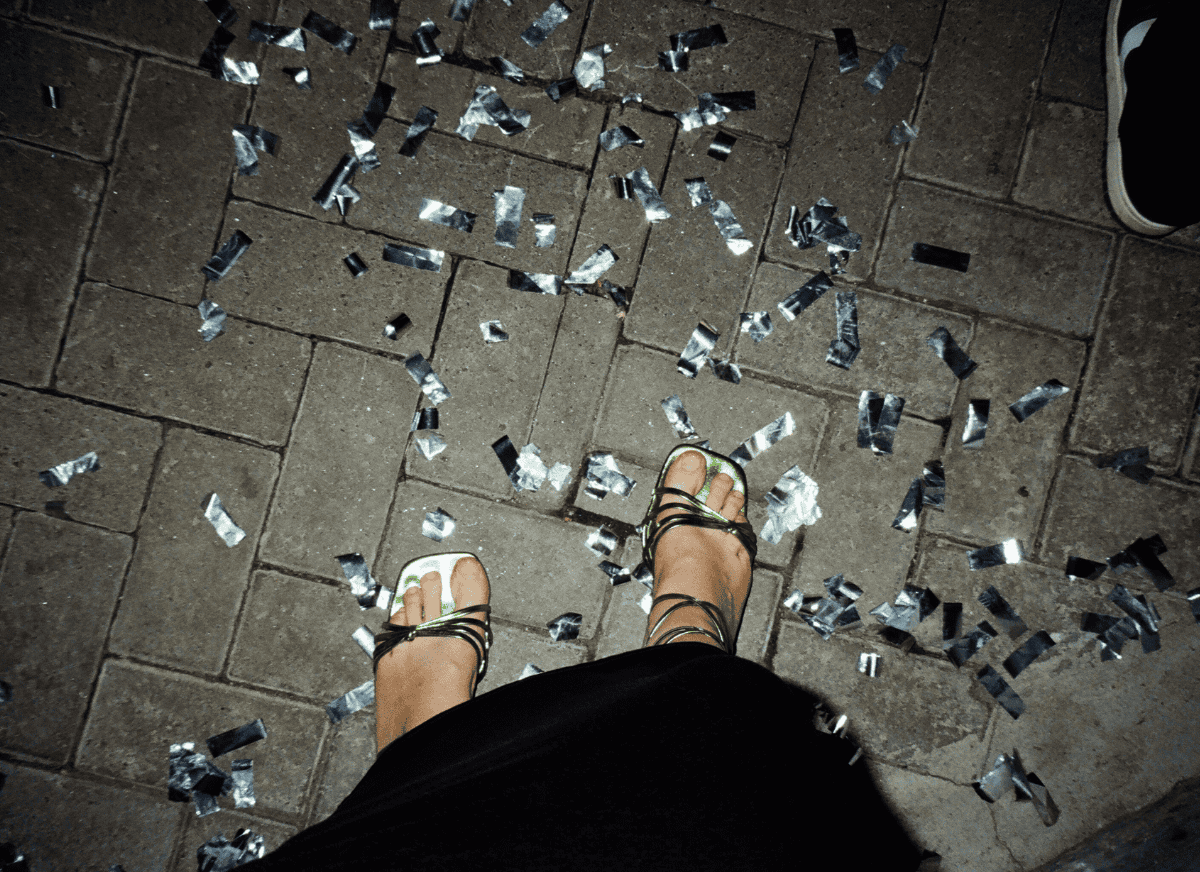 A person at a holiday celebration.