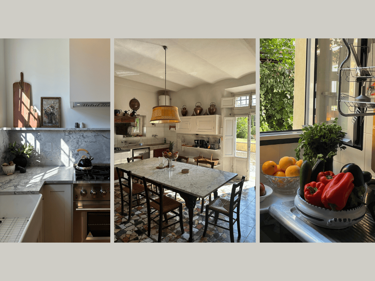 Photos of a clean kitchen.