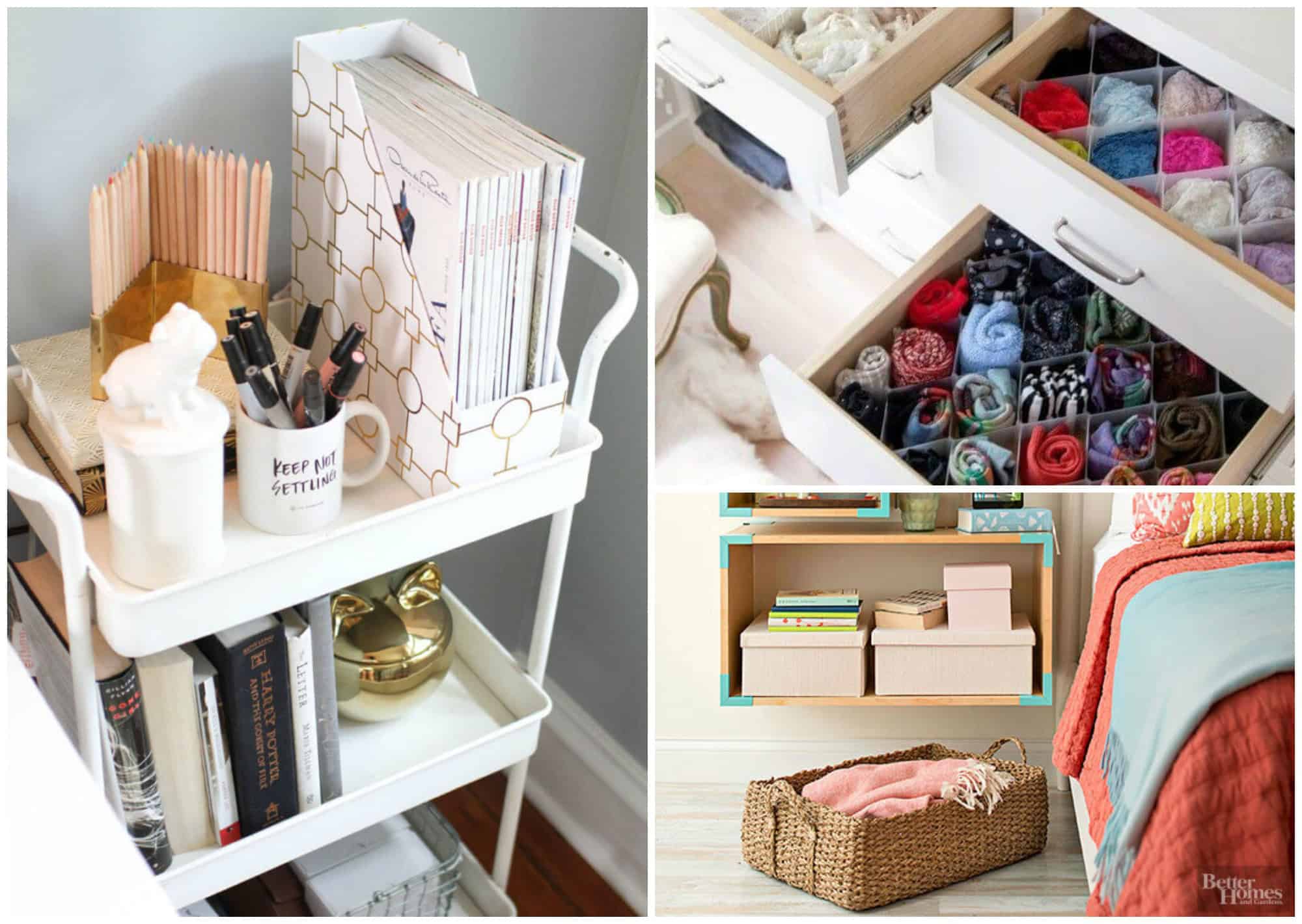 small bedroom organization ideas.