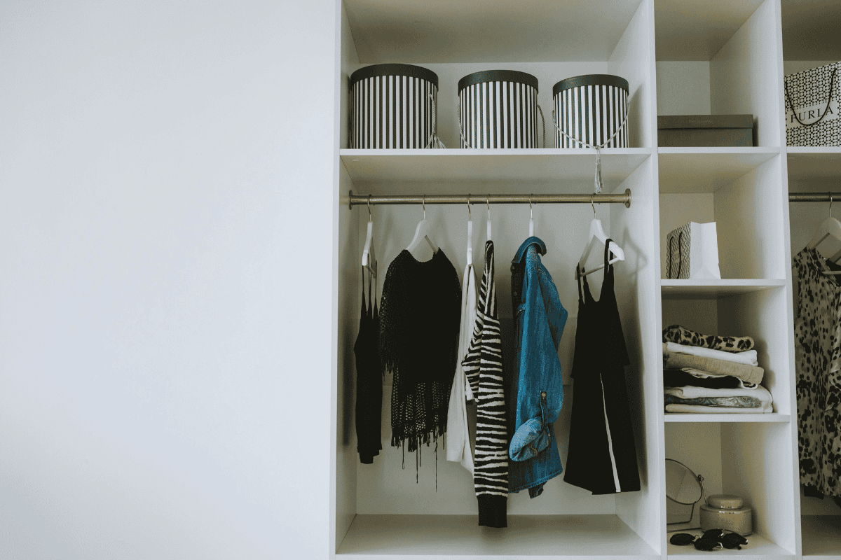 An organized closet.
