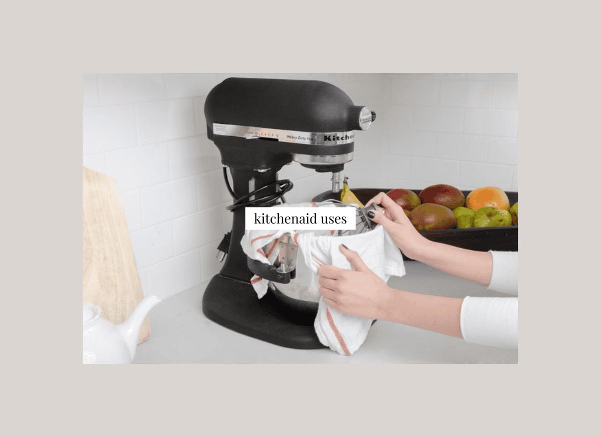 A kitchenaid mixer use.