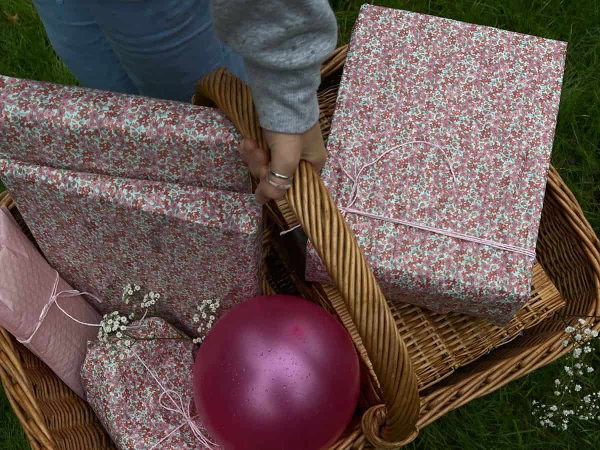 A basket full of gifts.