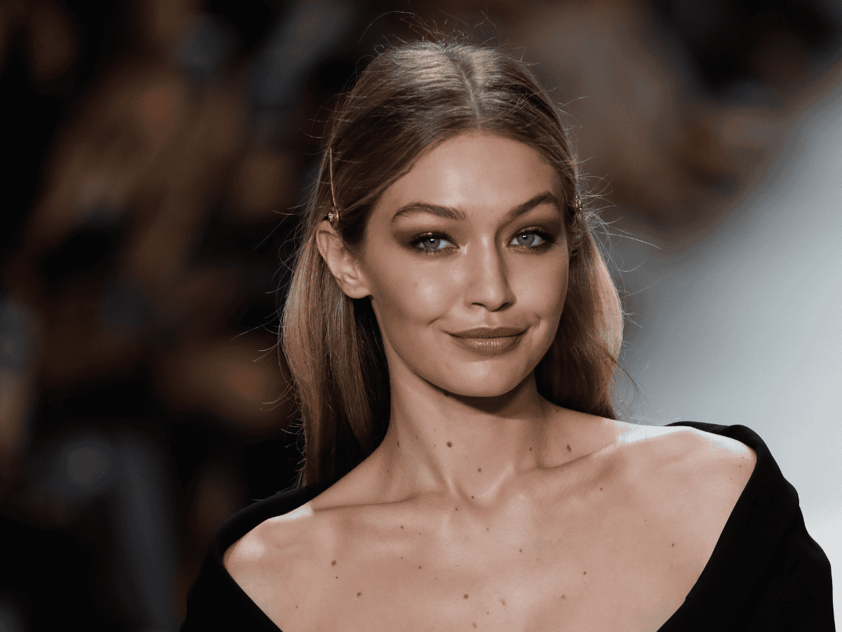 Gigi Hadid at a runway show.