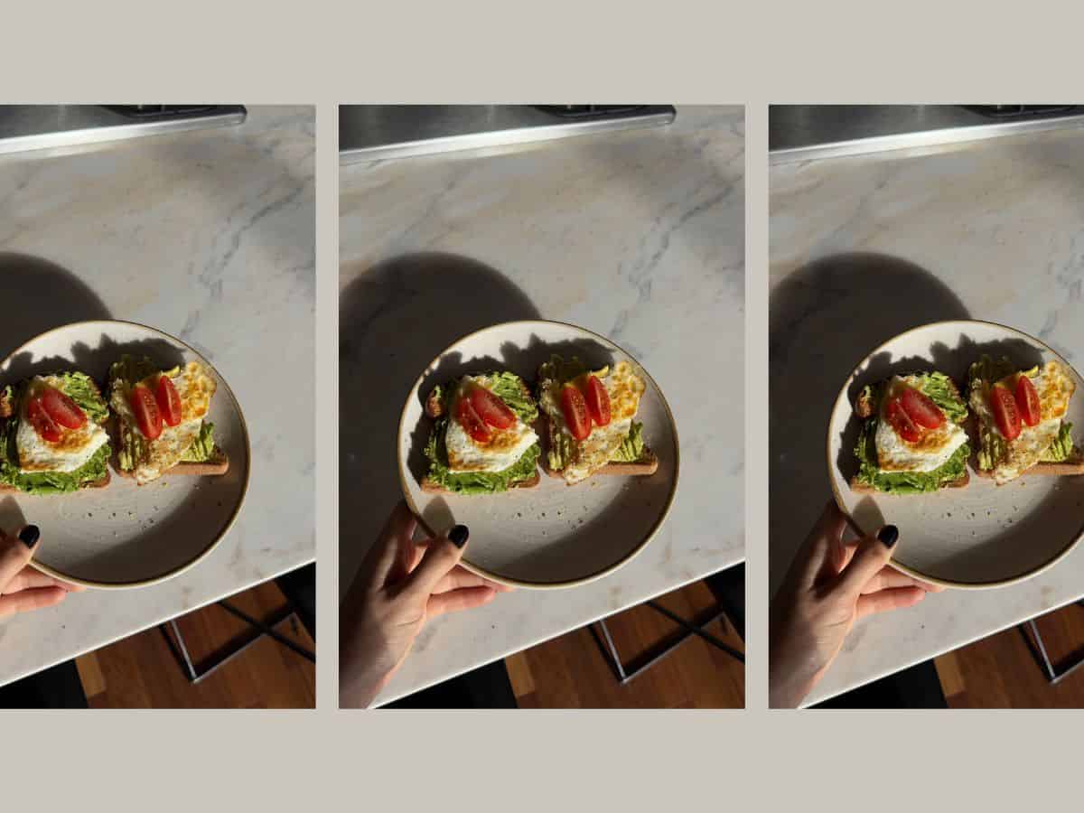 A plate of healthy food.