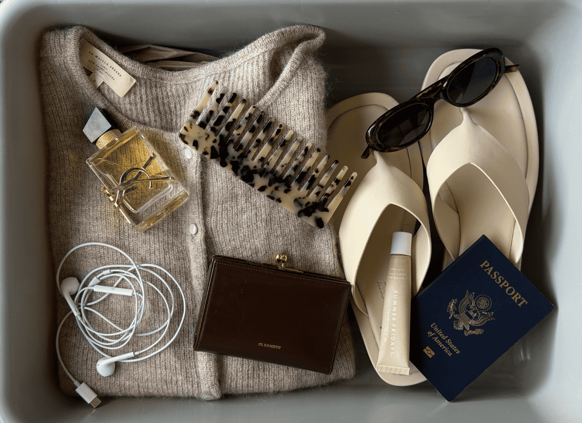 Clothing and items for travel.