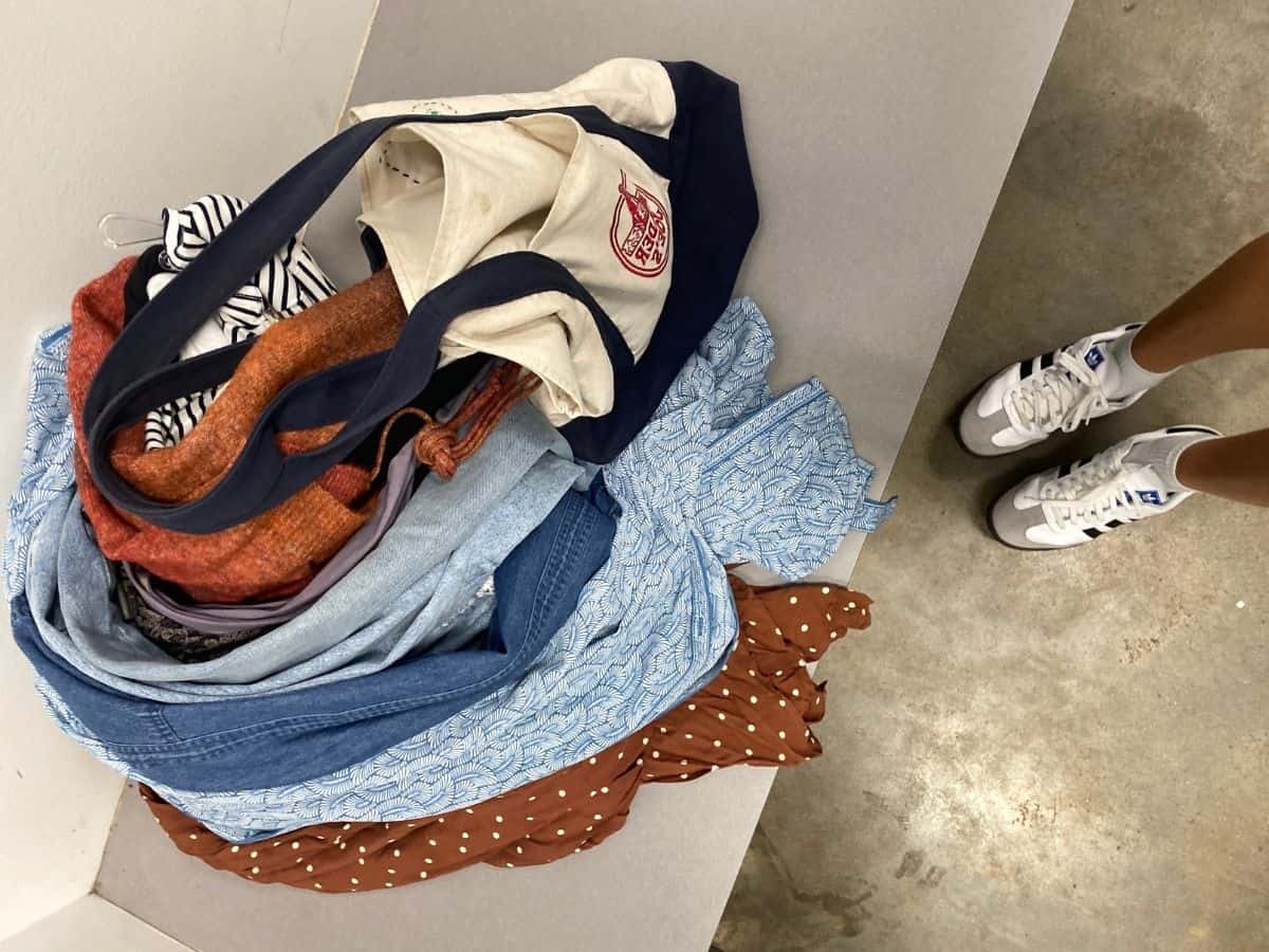 Old clothes that have been donated.