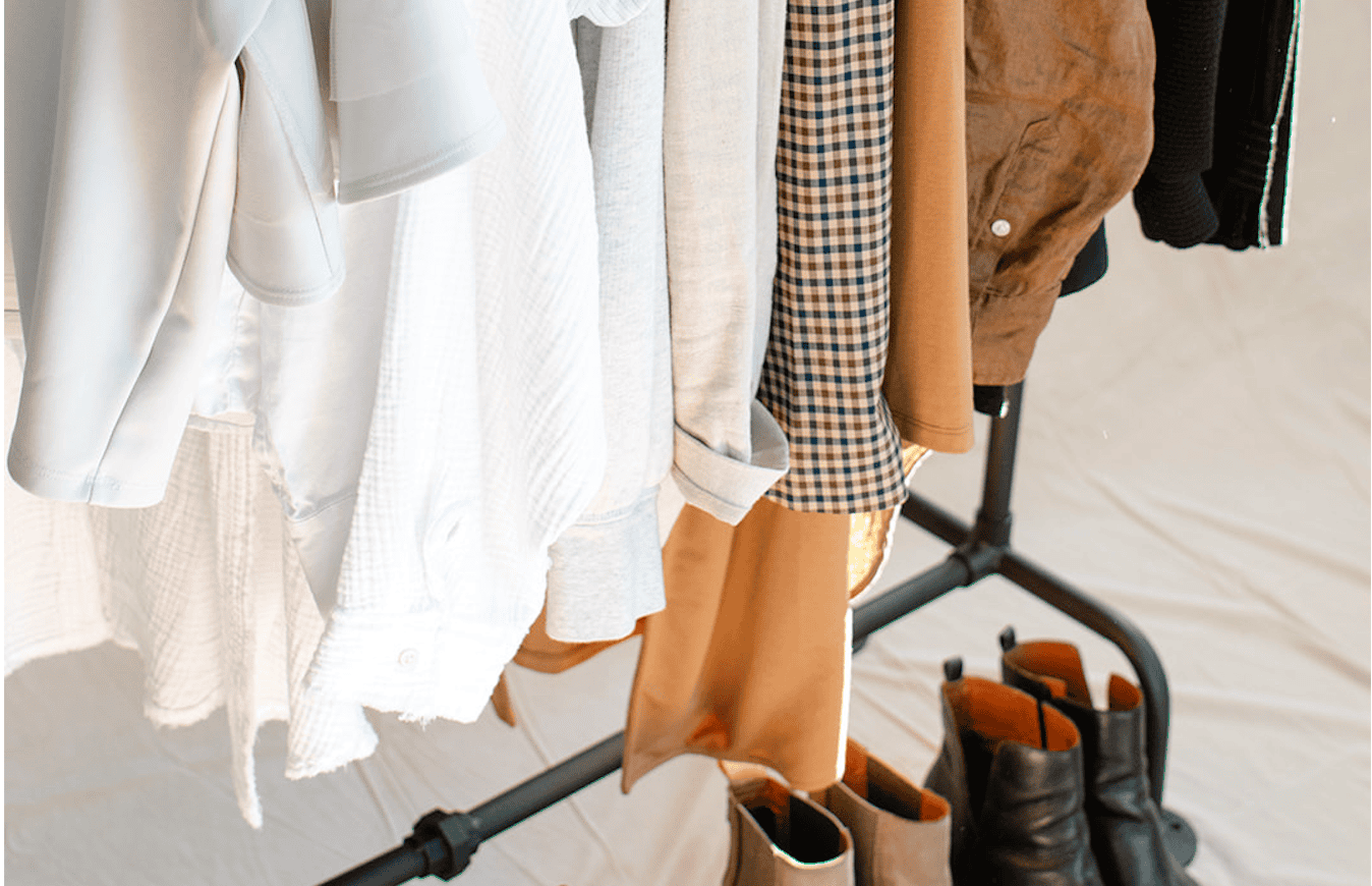 A minimalist looking wardrobe.