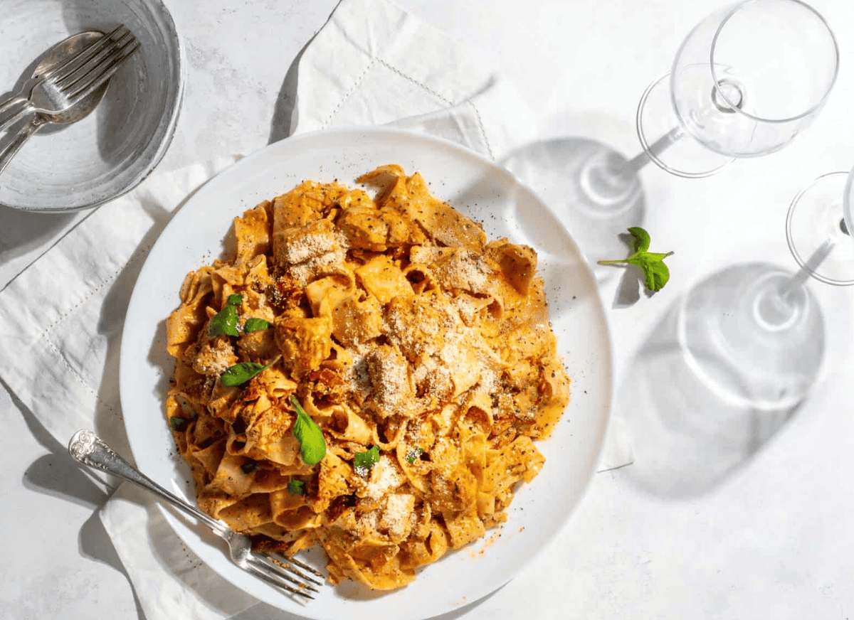 A pasta date night recipe.