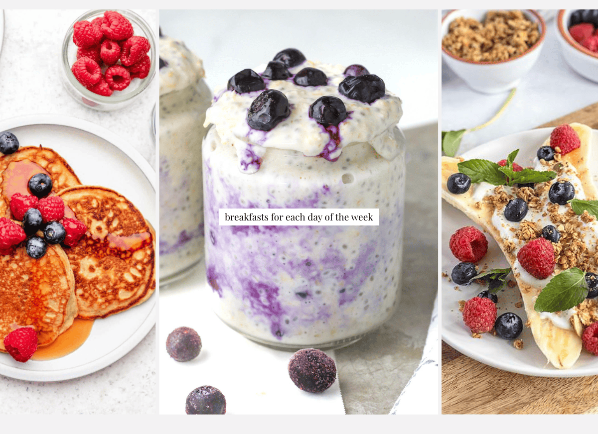 3 different breakfast ideas.