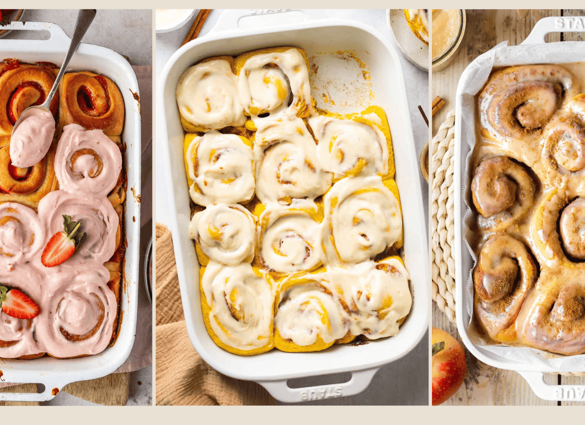 Different cinnamon roll recipes.