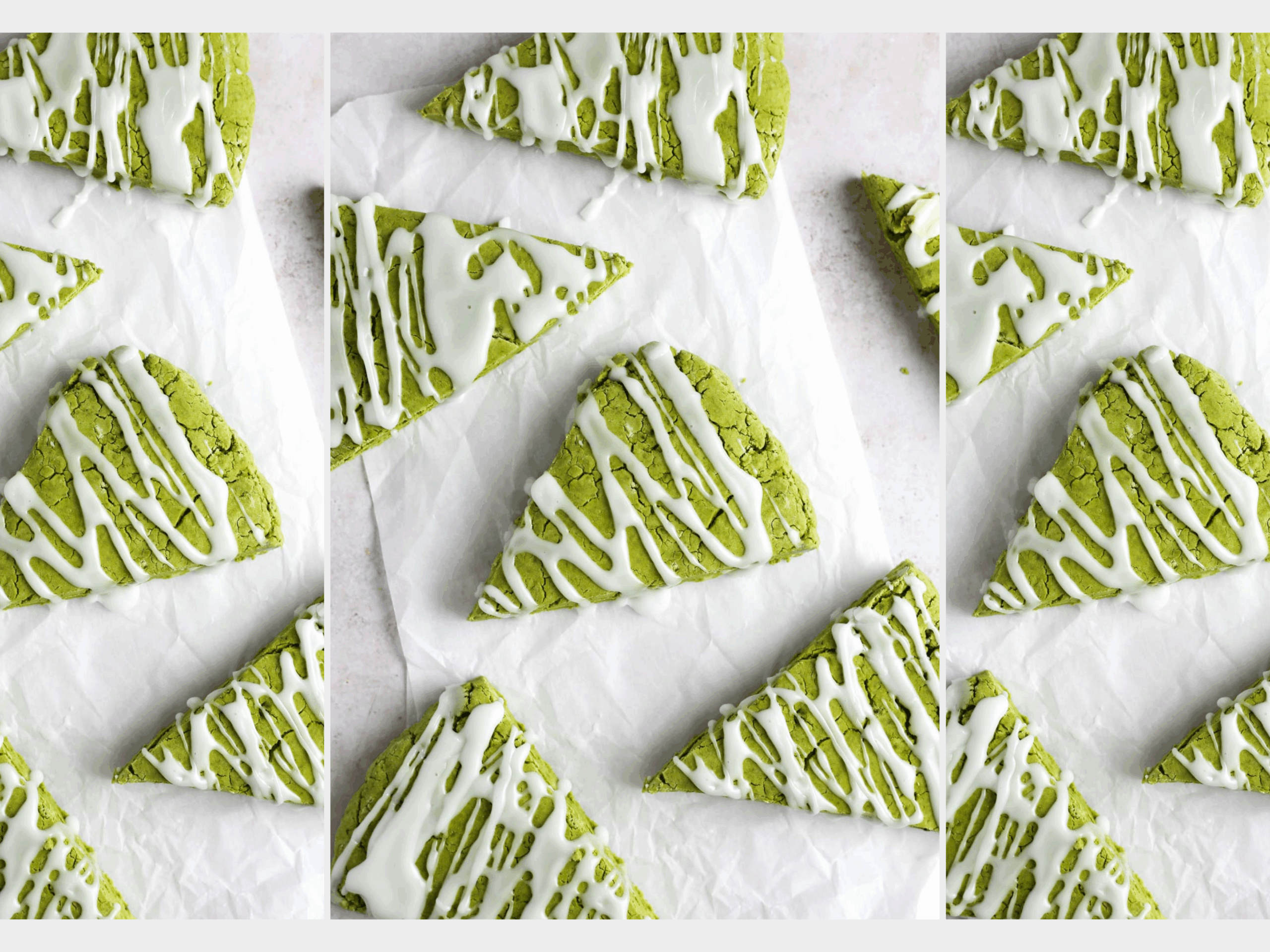 A St. Patrick's Day dessert of green scones.