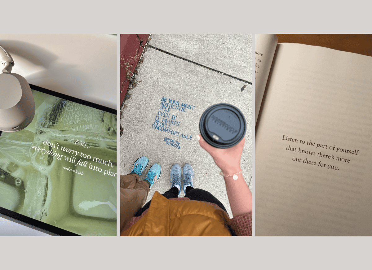 Words of encouragement.