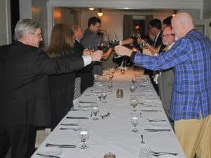 CLSA Fellows and guests toast CLSA Life Dean and Senior Fellow Emeritus Edward P. Meyerson (CLSA-AL) of Baker, Donelson, Bearman, Caldwell &amp; Berkowitz, PC.