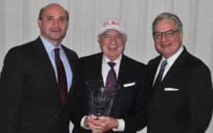 CLSA Fellows award Edward P. Meyerson Lifetime Achievement Award Donald Nettles (CLSA-AL), CLSA Life Dean and Senior Fellow Emeritus Edward P. Meyerson (CLSA-AL) and CLSA Consulting Director and Counsel G. Steven Henry (CLSA-FL)