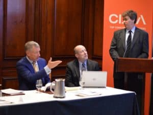 2017 North American Construction Law Symposium Lance Coburn (CLSA-NV) and George F. Ogilvie, III (CLSA-NV) with speaker Peter C. Sheridan (CLSA-CA)