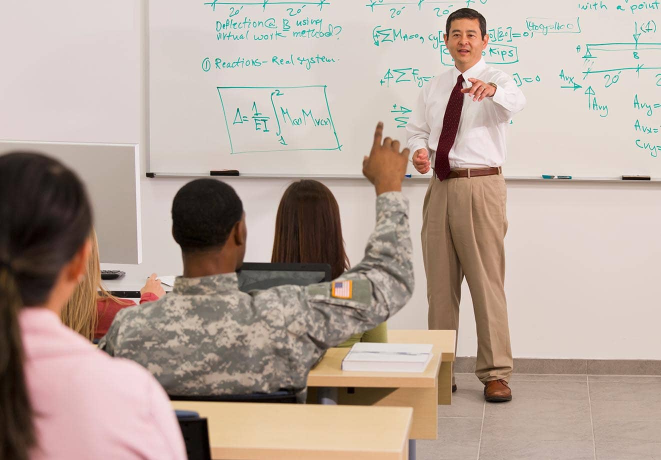 An-educator-taking-class-in a classroom