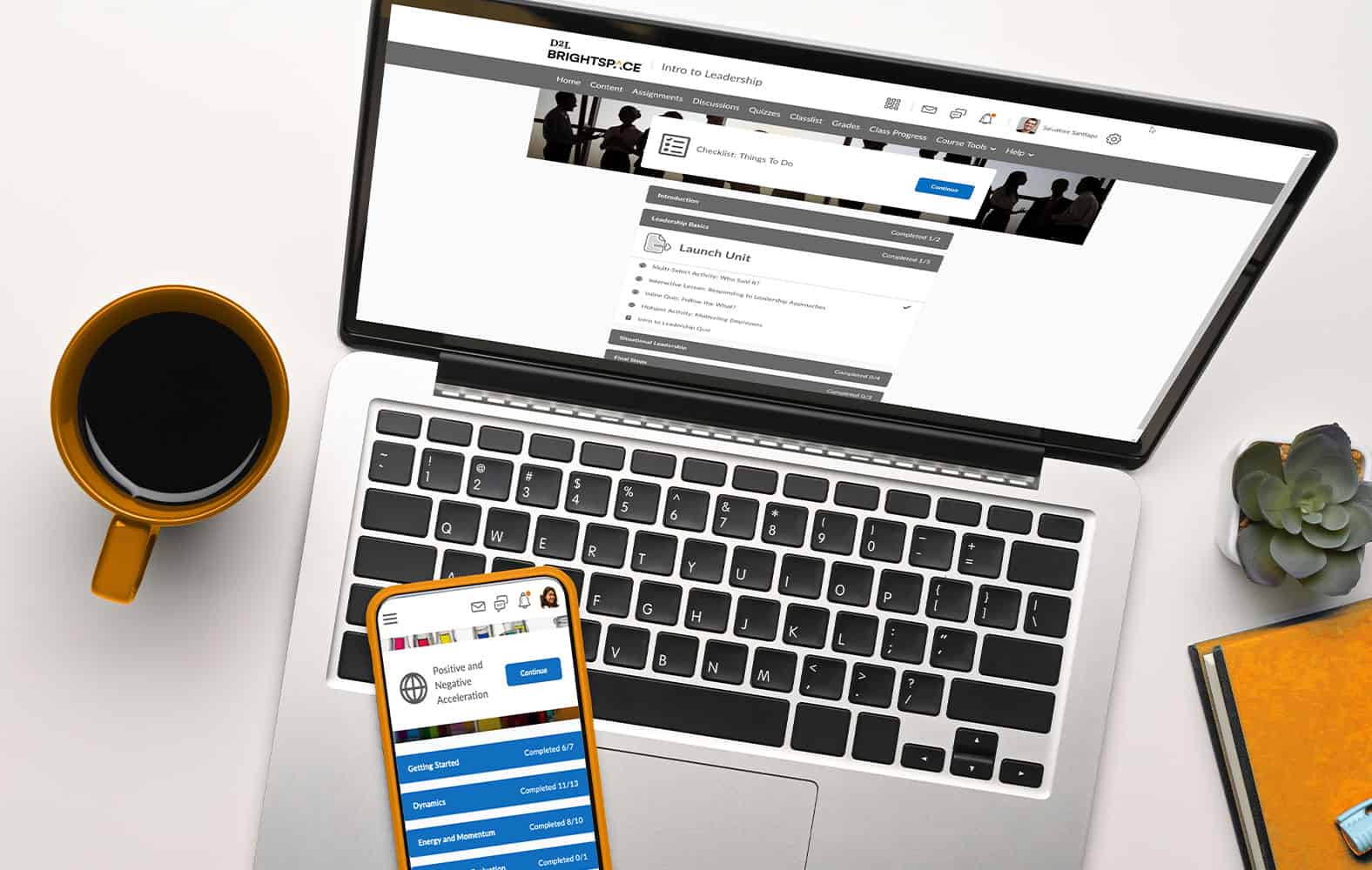 D2L Brightspace on multiple devices