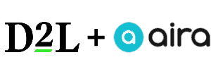 Logos: D2L + aira