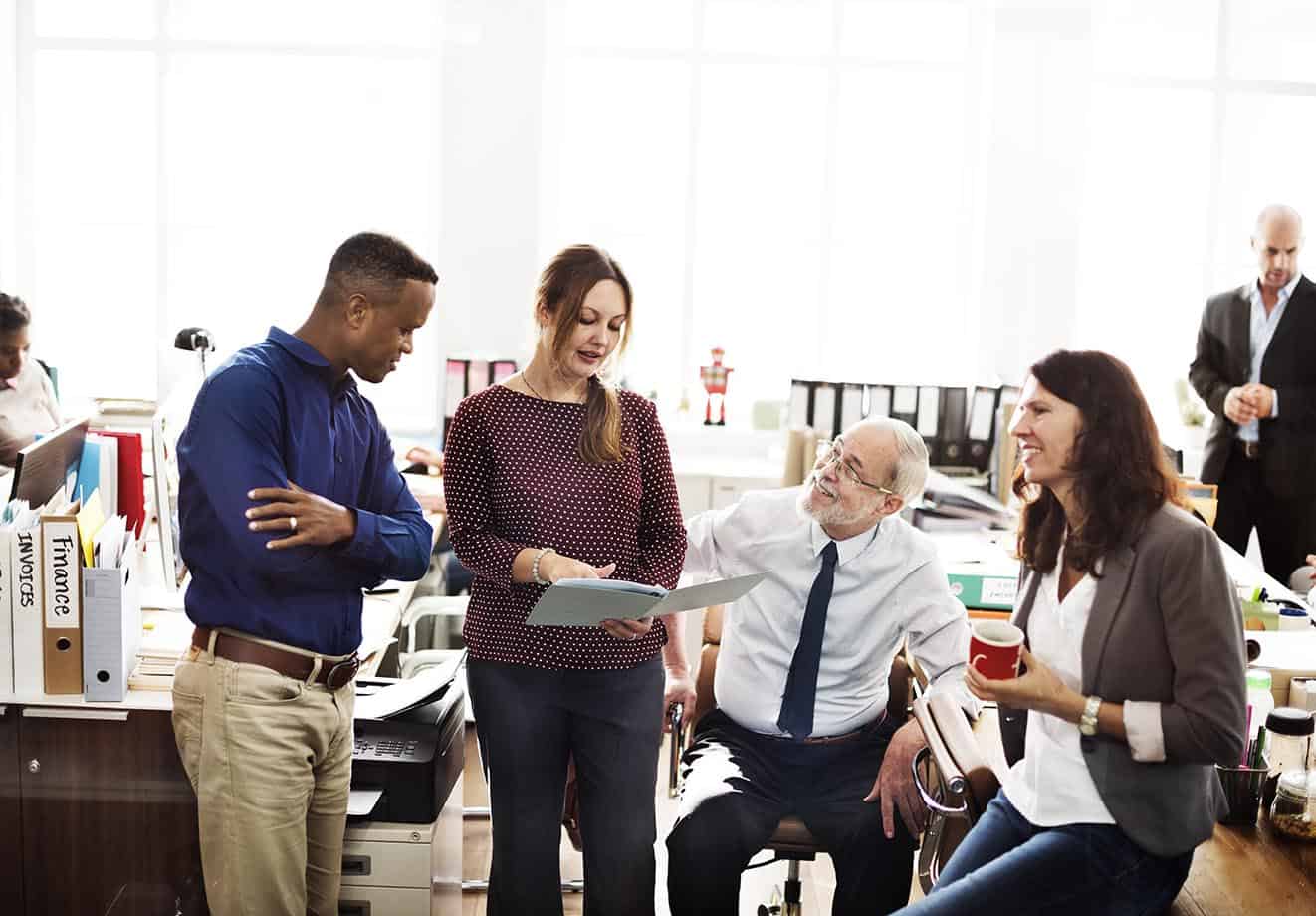 A group of school leaders gather to discuss change management