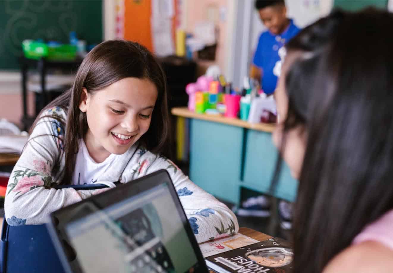 Children learning in a classroom