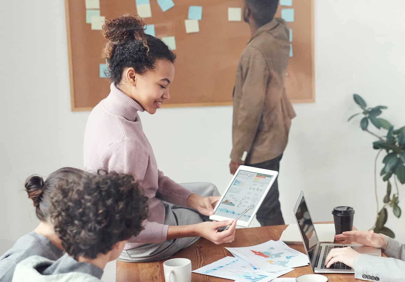 employees training in boardroom