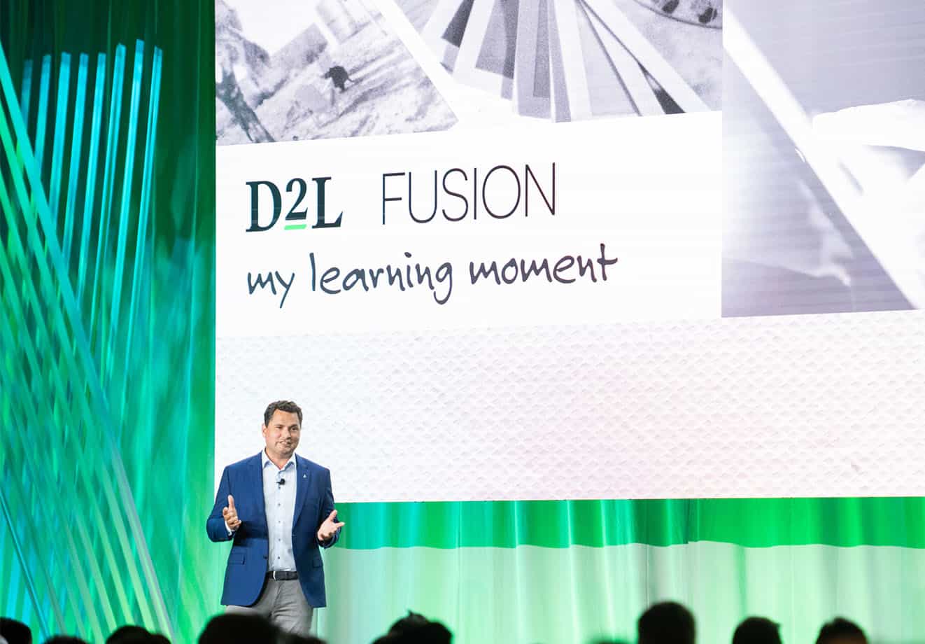 John Baker on stage at Fusion 2023