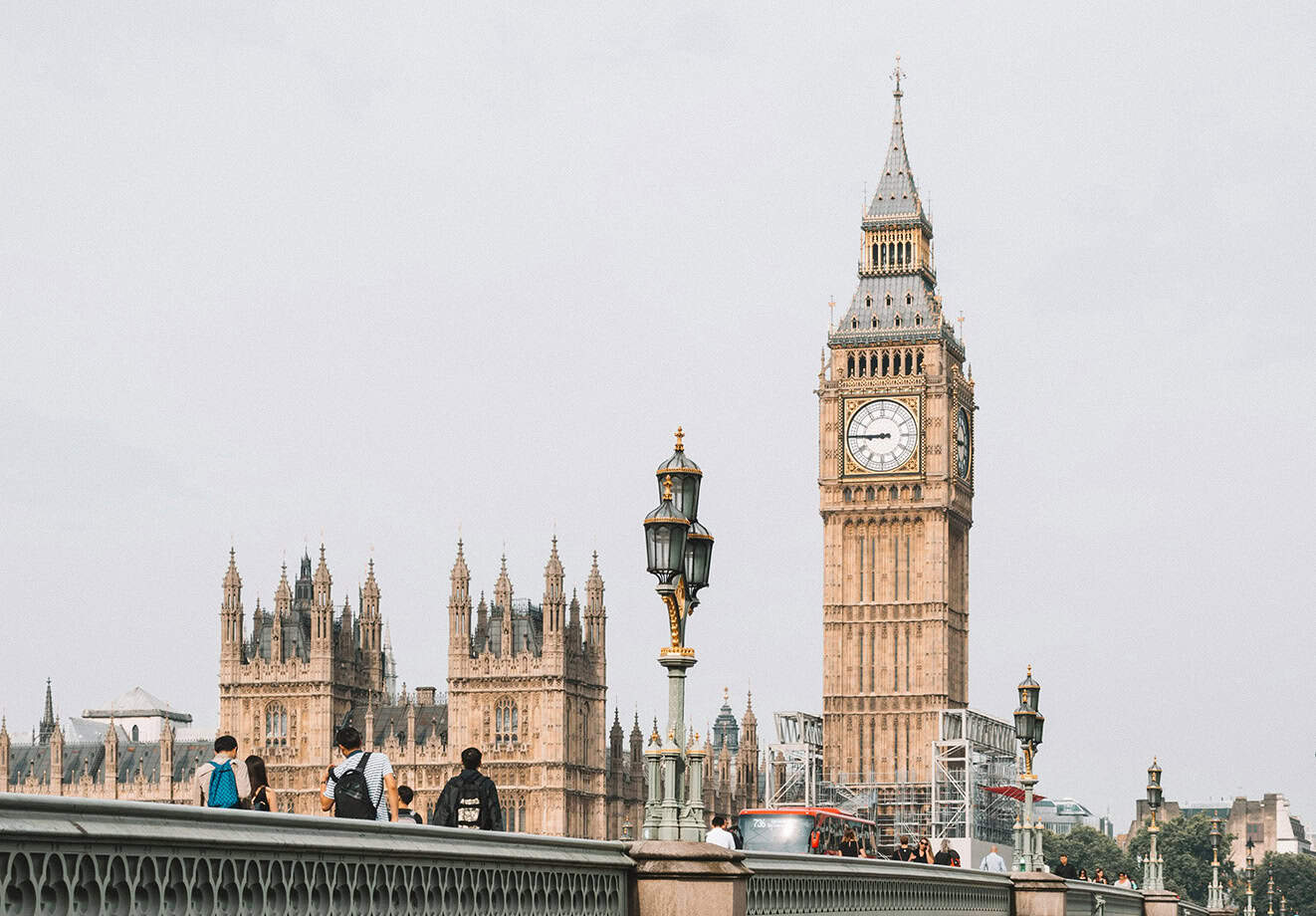 London bridge and city skyline