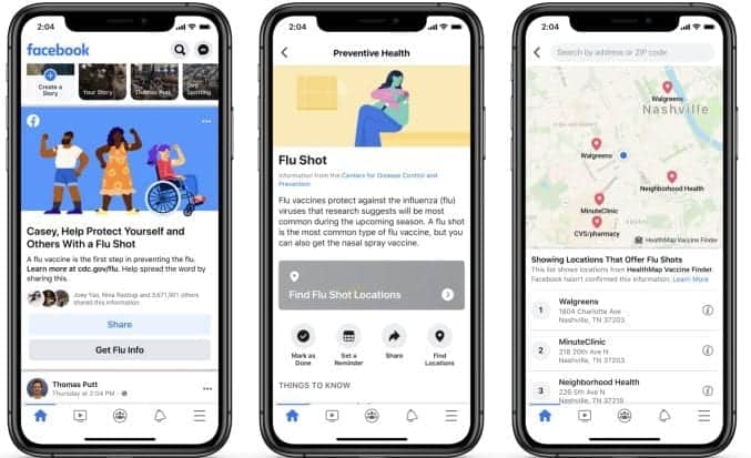 facebook's Preventive Health Tool,