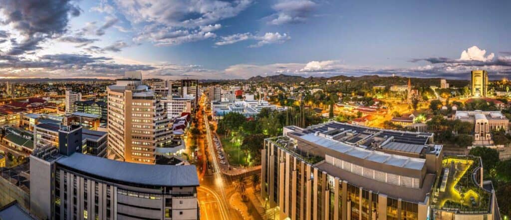 Windhoek city from above view